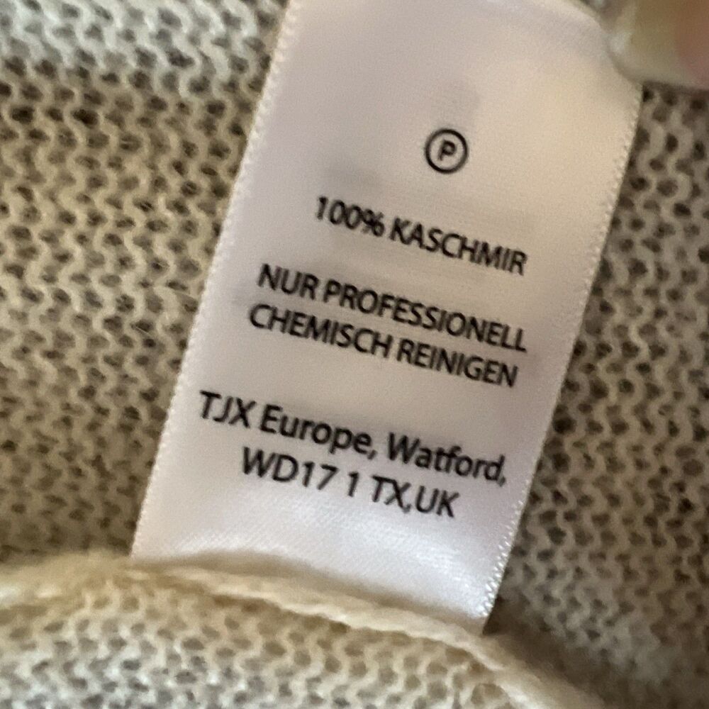 Cynthia Rowley Women's Cardigan 100% 2-Ply Cashmere Sz Medium Cream / Ivory - Picture 7 of 8